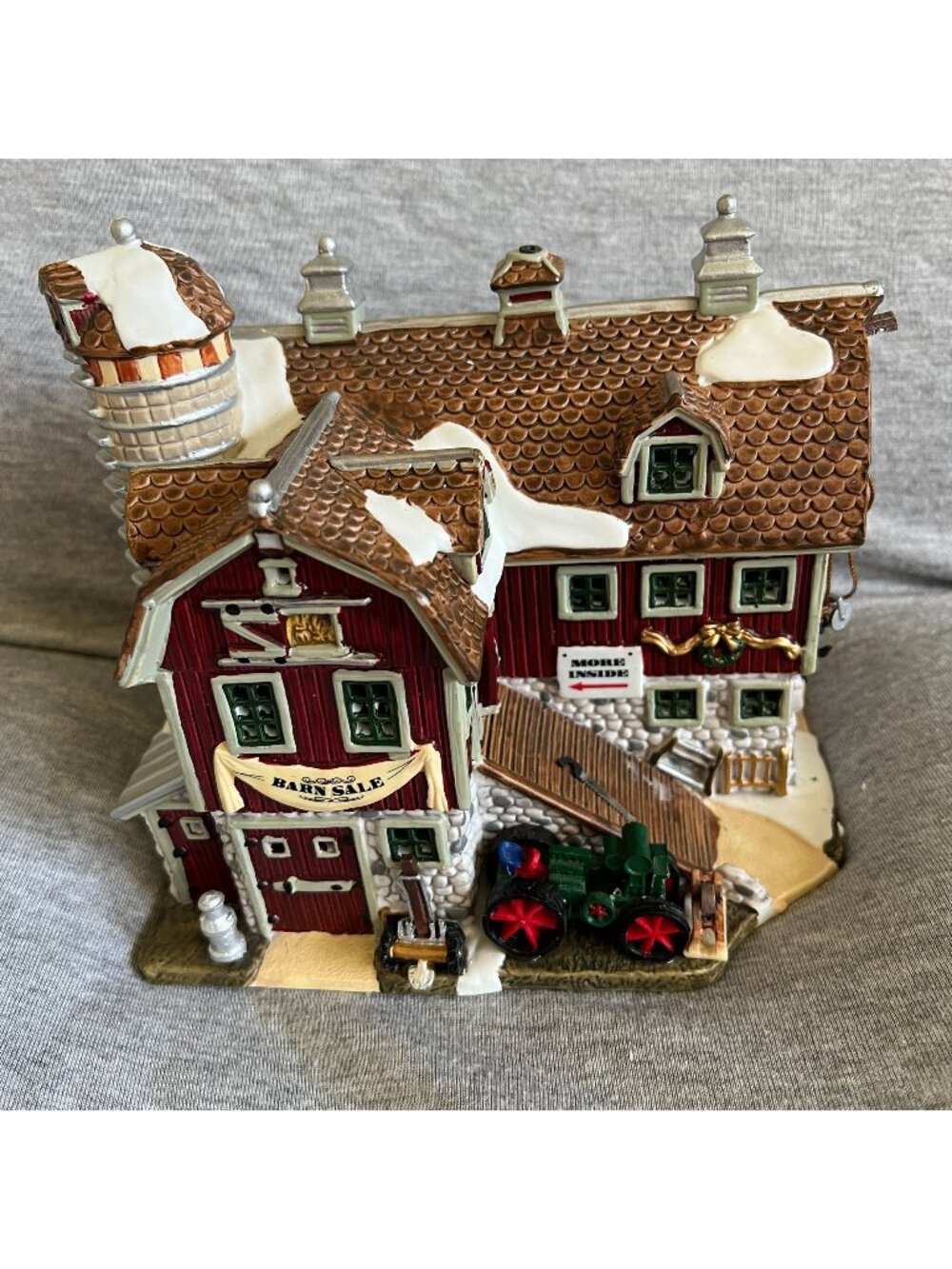 Lemax Lighted Porcelain Barn Sale Village House Holiday Decor 2002 - No Light
